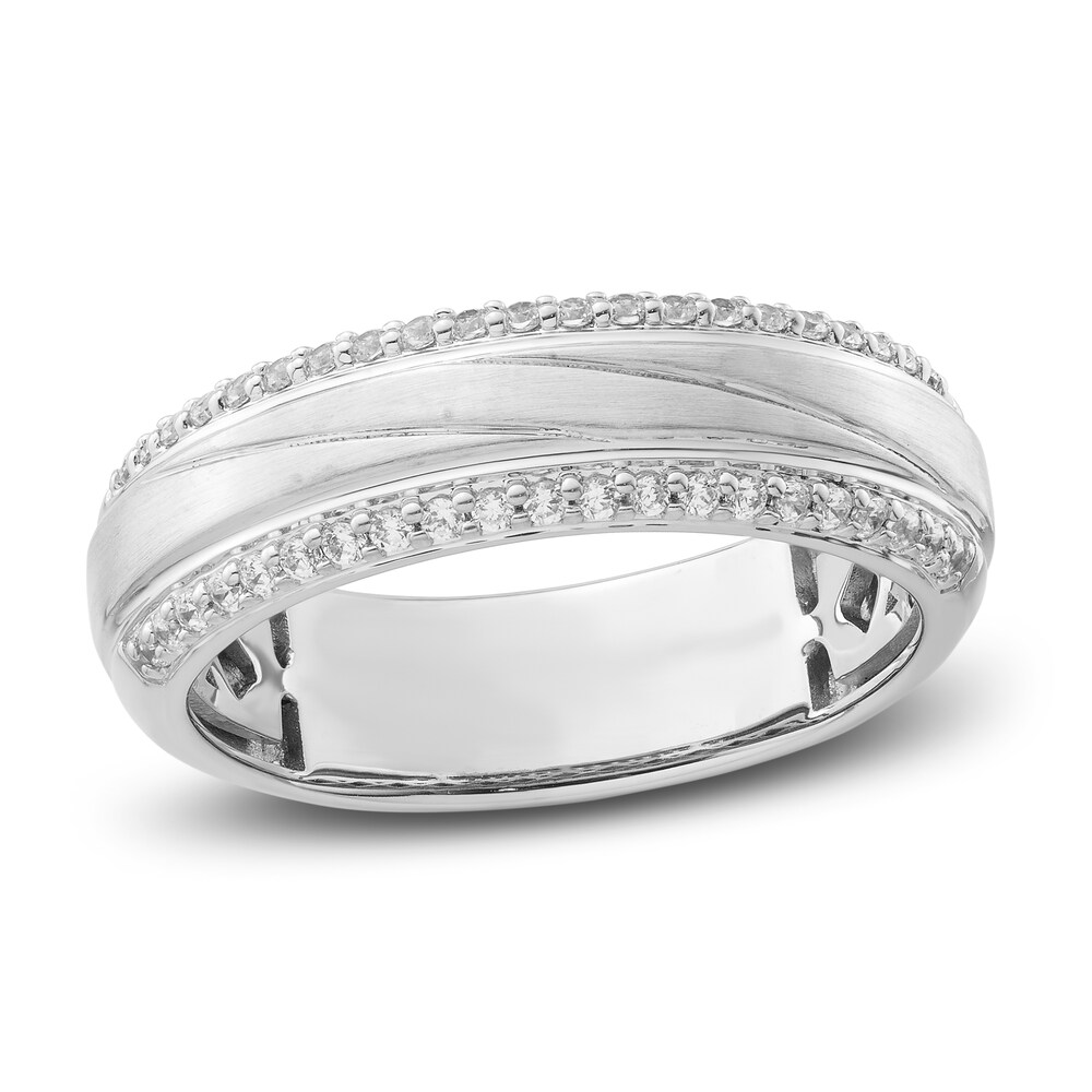 Diamond Wedding Band 1/3 ct tw Round 14K White Gold yxhI0sB0