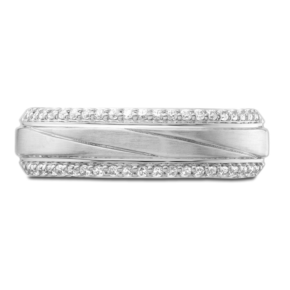 Diamond Wedding Band 1/3 ct tw Round 14K White Gold yxhI0sB0