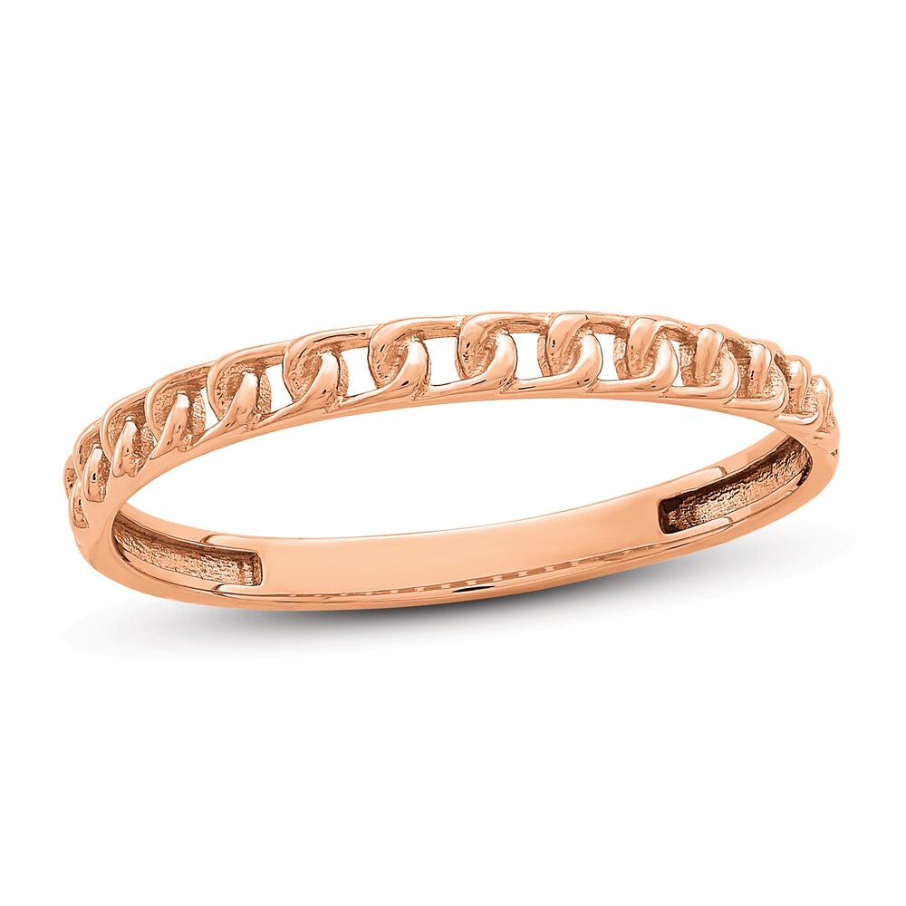 Link Design Ring 14K Rose Gold z8txU0Mv