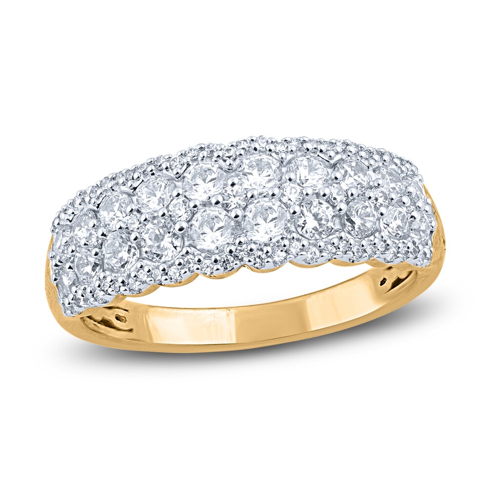 Diamond Anniversary Band 1-1/2 ct tw Round 14K Yellow Gold zDbyEqHa