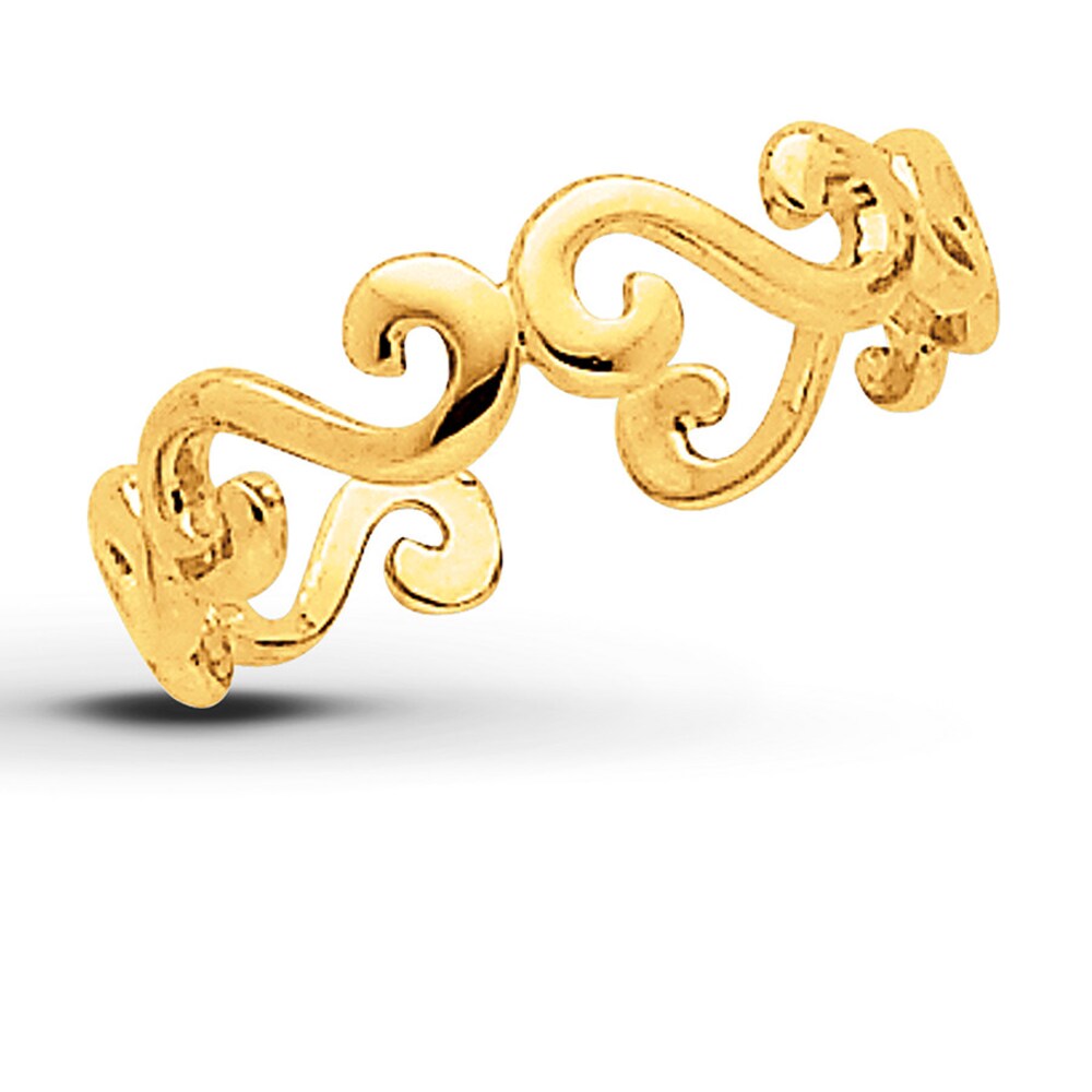 Swirl Toe Ring 14K Yellow Gold zGA01WqD