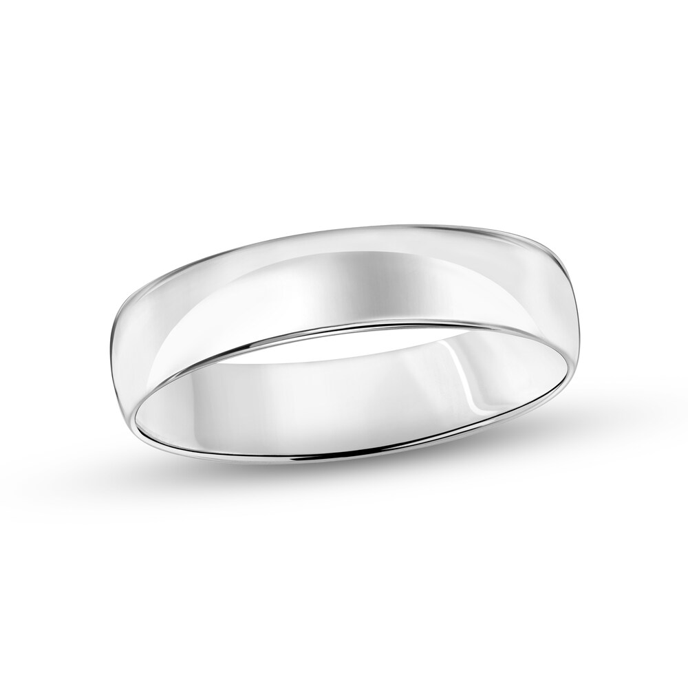 Polished Wedding Band 14K White Gold 5.0mm zNkQCo5U