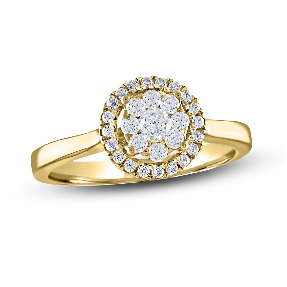 Diamond Ring 3/8 ct tw Round 14K Yellow Gold zTrchaDj