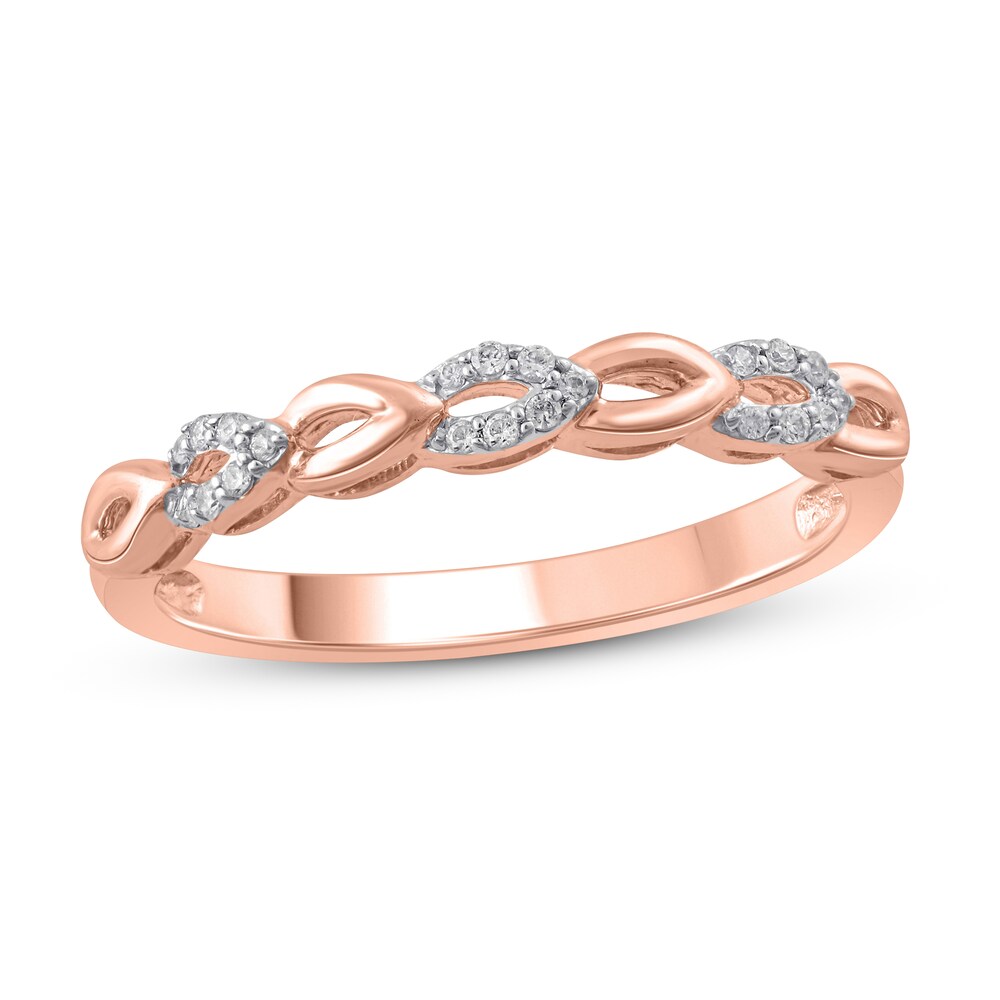 Diamond Ring 1/15 ct tw Round 10K Rose Gold zxhkzbak