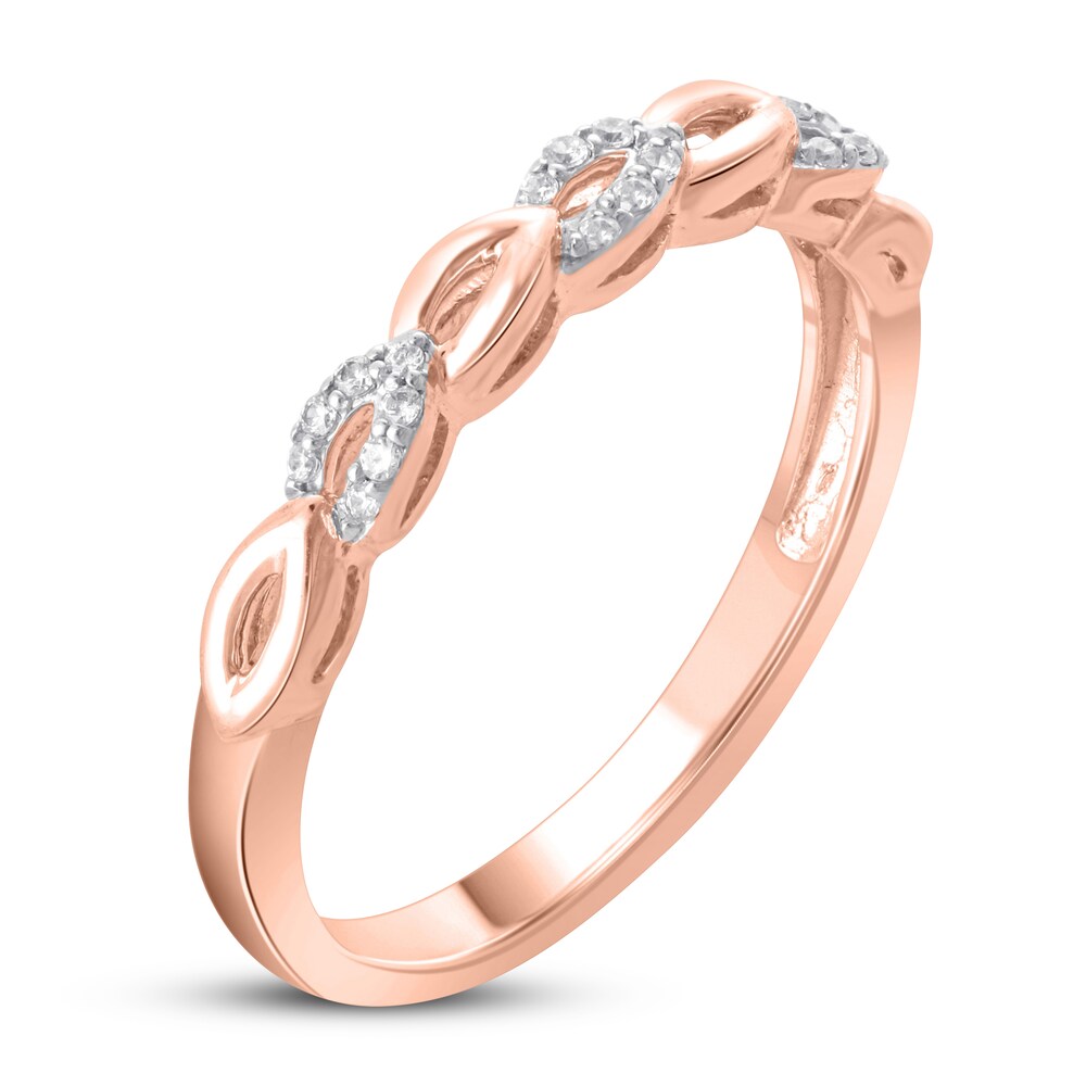 Diamond Ring 1/15 ct tw Round 10K Rose Gold zxhkzbak