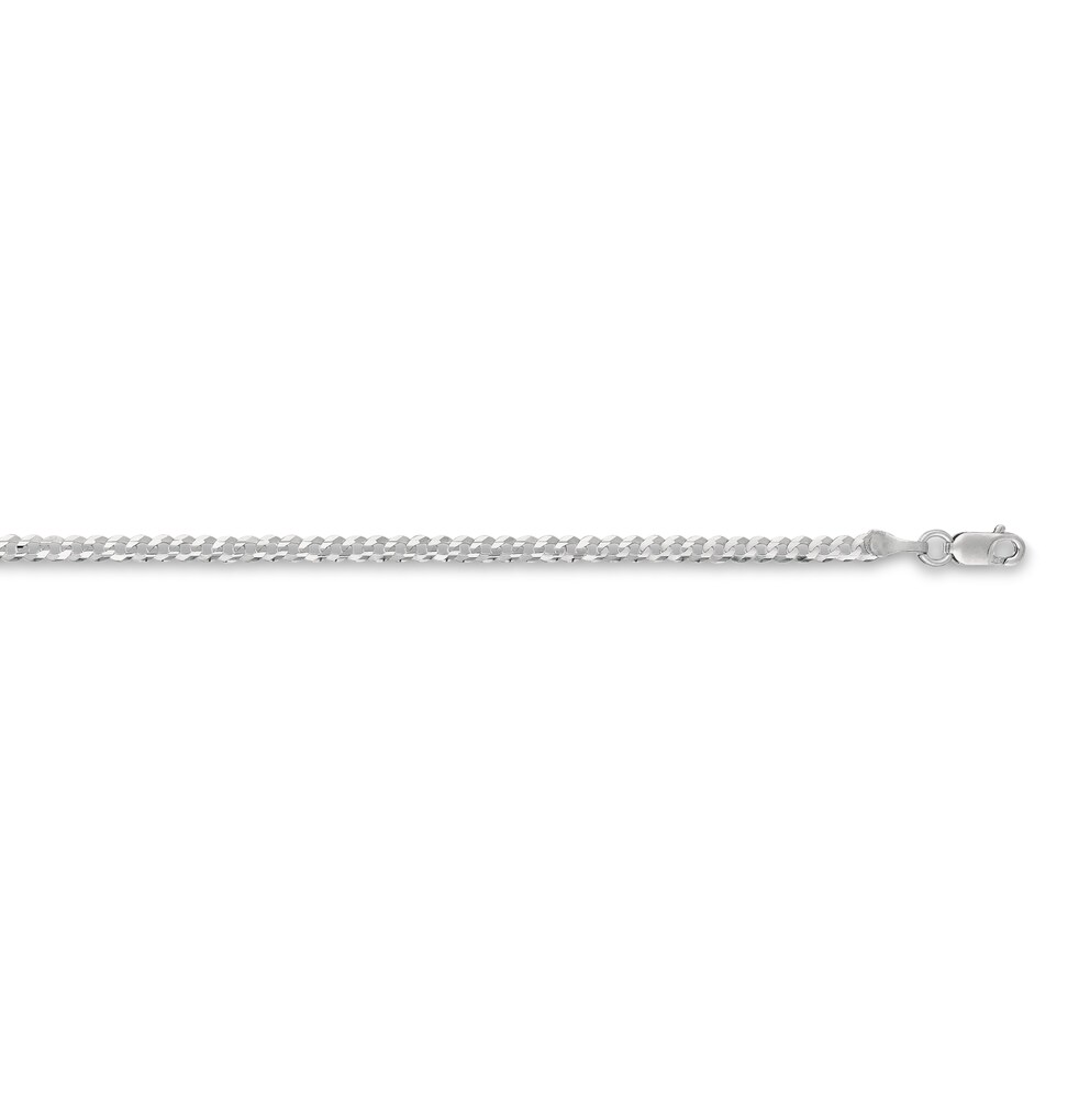 Comfort Curb Anklet 14K White Gold 10" 0E3P4ejp