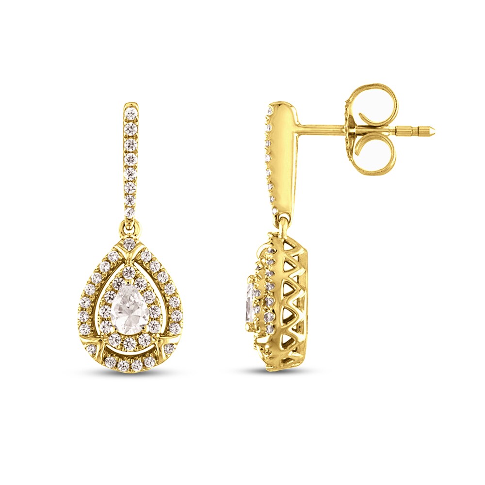 Vera Wang WISH Diamond Dangle Earrings 3/8 ct tw Round 10K Yellow Gold 0JaOZ48Q