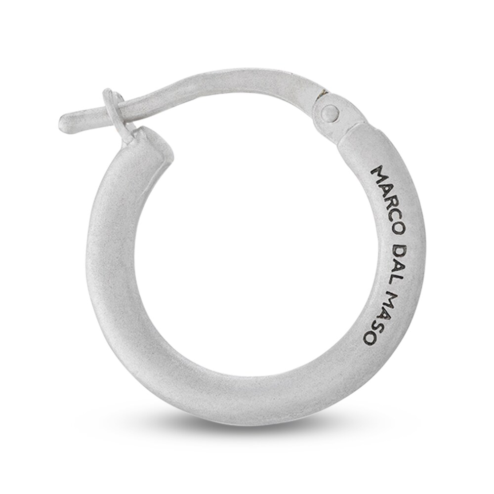 Marco Dal Maso Men\'s Polished Hoop Mono Earring Sterling Silver 0NcOD3C5