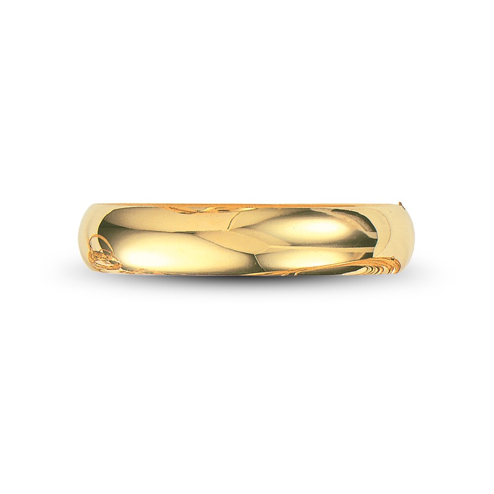Polished Bangle Bracelet 14K Yellow Gold 8" 0PeolIMx