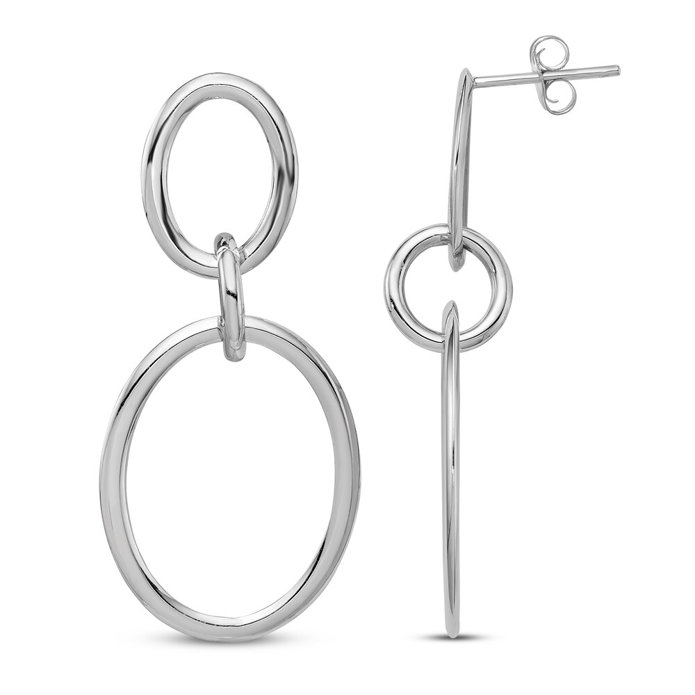 Hoop Earrings 14K White Gold 0Y9XaKsE