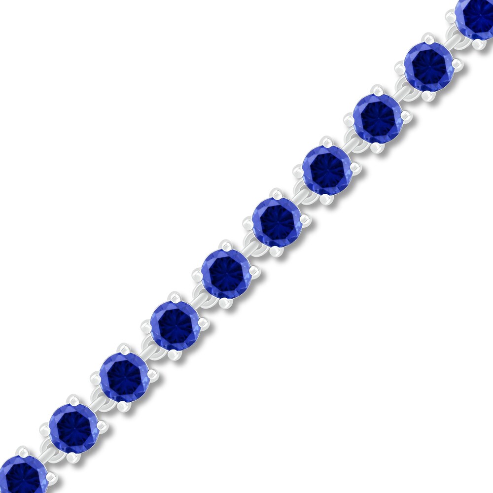 Lab-created Blue Sapphire Bracelet Sterling Silver 1HNG4EFy