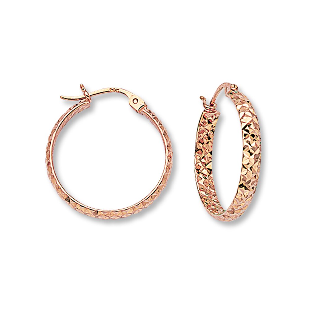 Hoop Earrings 14K Rose Gold 20mm 1TmlVplV