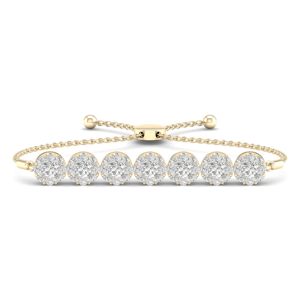 Diamond Bolo Bracelet 2 carats tw Round 14K Yellow Gold 1eYiGpCJ