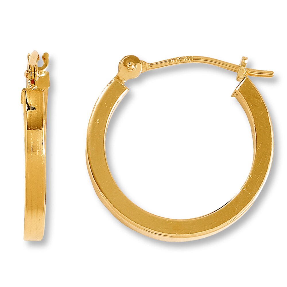 Hoop Earrings 14K Yellow Gold 1jv8qhsg