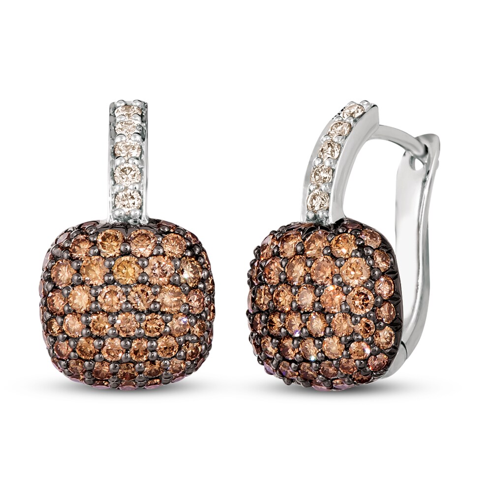 Le Vian Chocolate Diamond Earrings 1-5/8 ct tw 14K Vanilla Gold 1lv1p4Kg