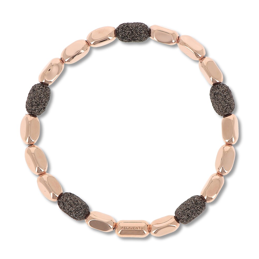Pesavento Polvere Di Sogni Rounded Rectangle Bead Bracelet Sterling Silver/18K Rose Gold-Plated 1vQErqpf