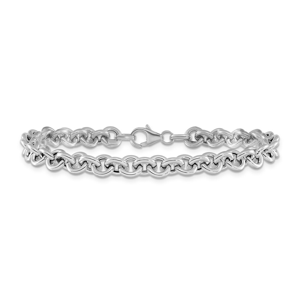 Fancy Rolo Bracelet 14K White Gold 7.75" 21nbYwc1