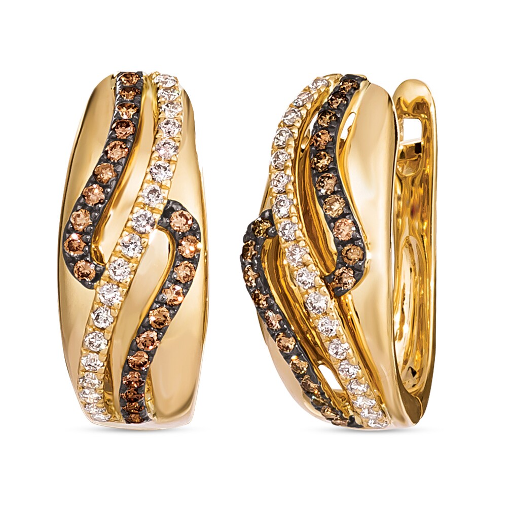 Le Vian Diamond Earrings 3/8 ct tw Round 14K Honey Gold 2FMoSZam