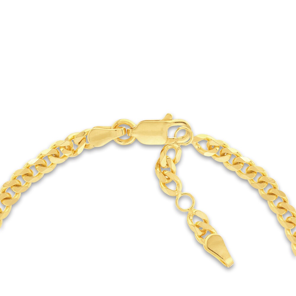 MOM\" Curb Bracelet 14K Yellow Gold 6.7\" Adj. 2Fndl8kV