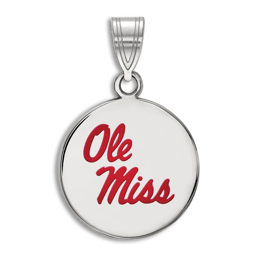 University of Mississippi Enamel Charm Sterling Silver 2JiN2y8Q [2JiN2y8Q]