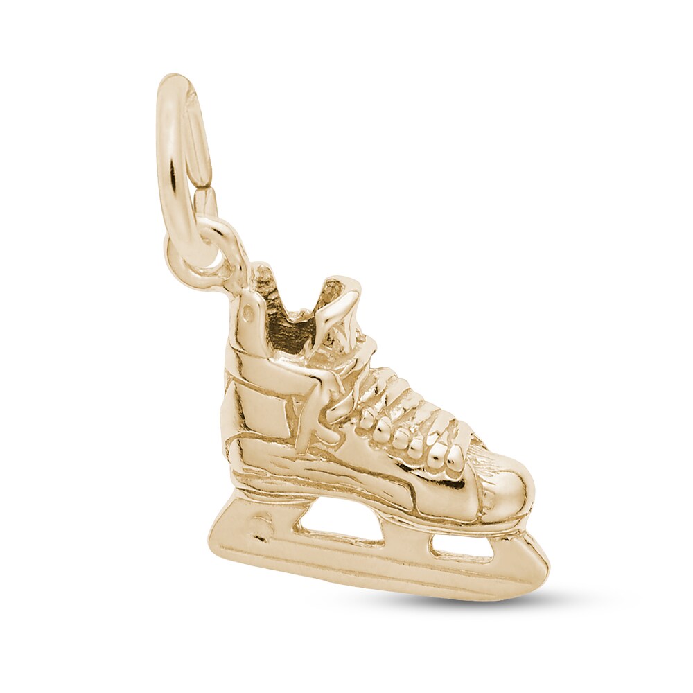 Hockey Skate Charm 14K Yellow Gold 2KWgOFSp