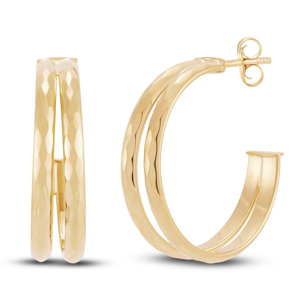 Tube Hoop Earrings 10K Yellow Gold 2e3C2Epj