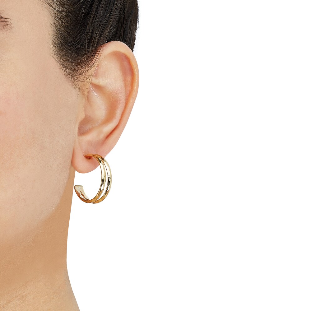 Tube Hoop Earrings 10K Yellow Gold 2e3C2Epj