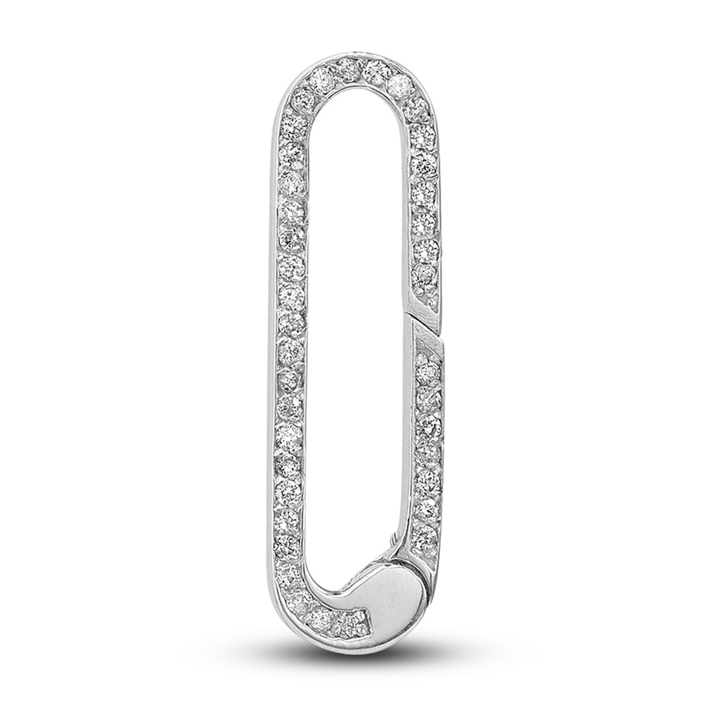 Oval Push Charm 1/5 ct tw Diamond 14K White Gold 2m9osfSz