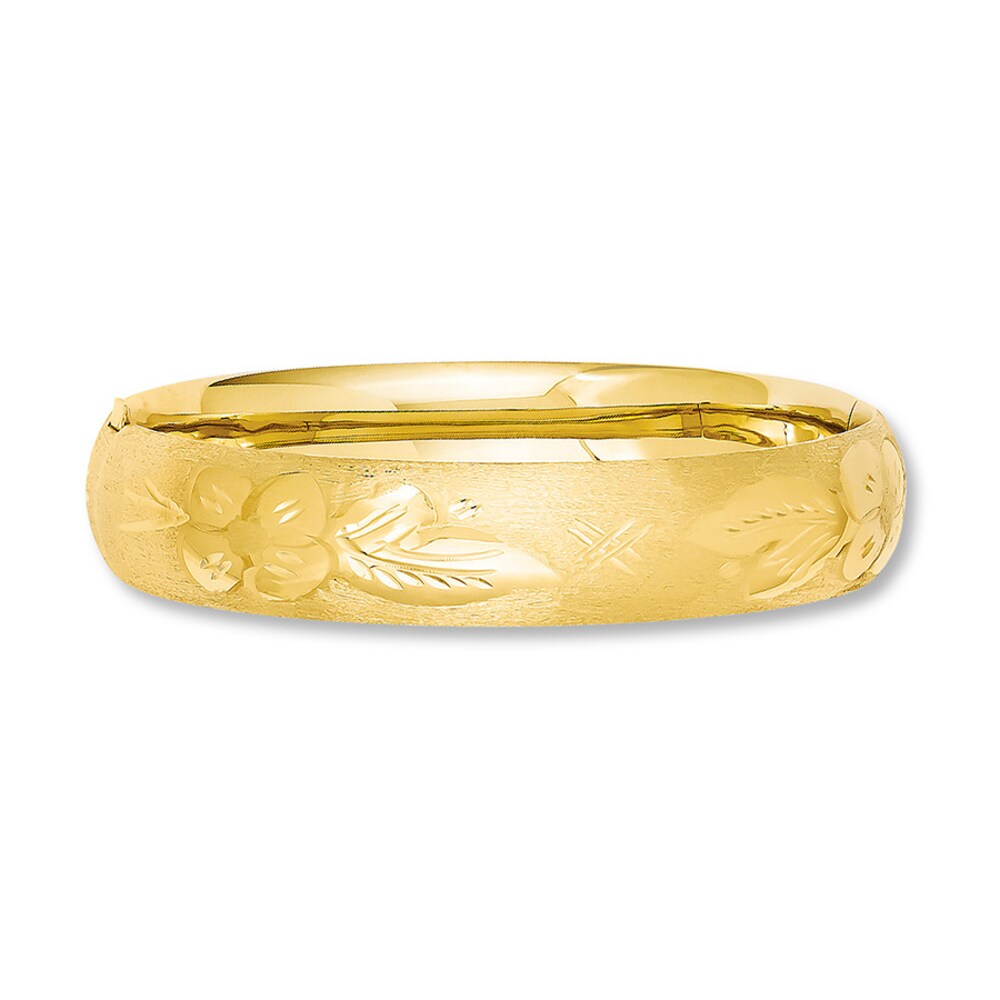 Bangle Bracelet 14K Yellow Gold 2tDSpMbF