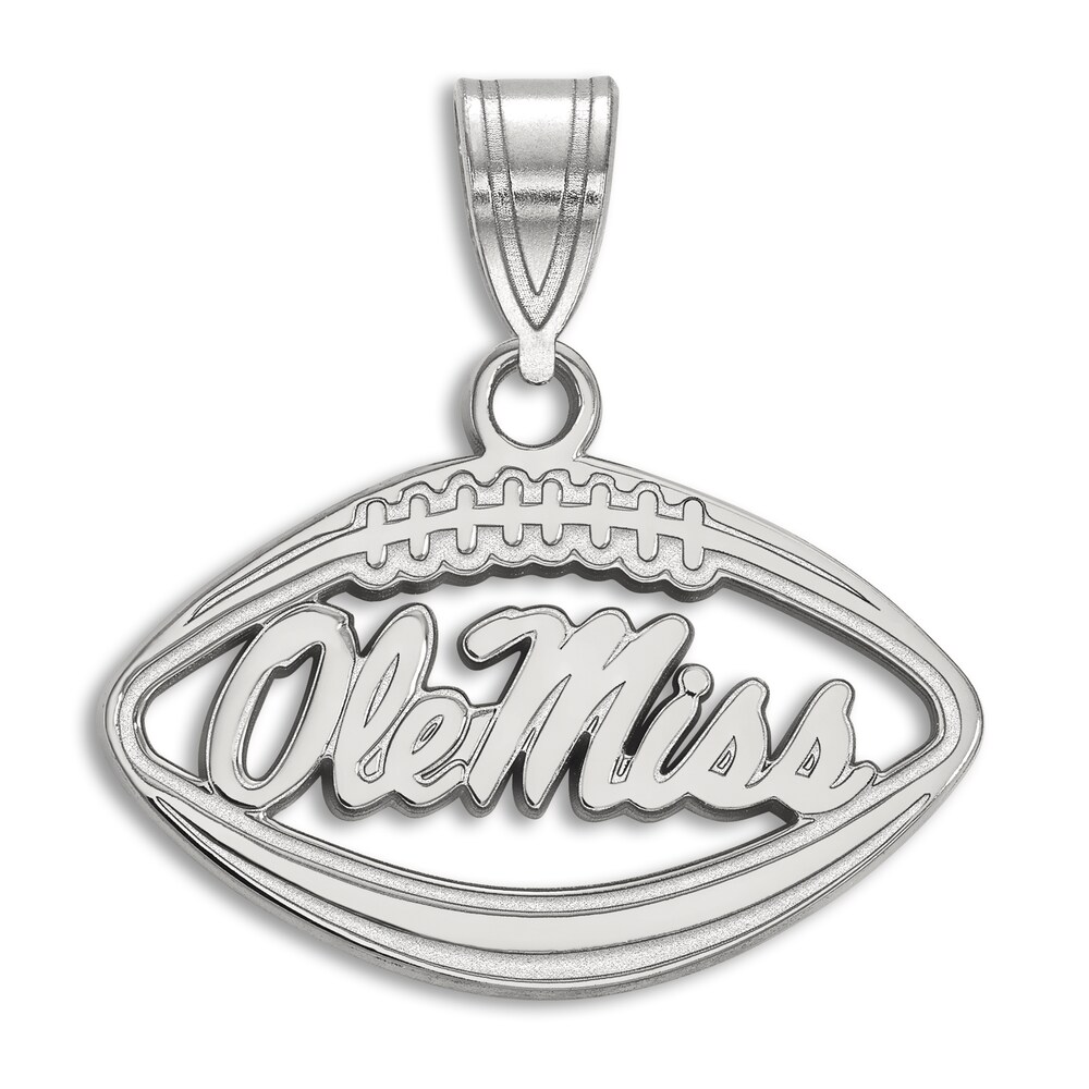 University of Mississippi Football Necklace Charm Sterling Silver 2w1wXSen