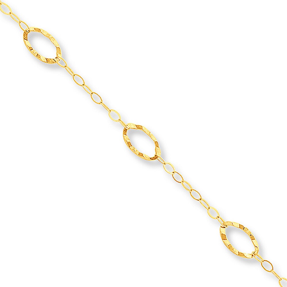 Oval Anklet 14K Yellow Gold 37Z5XzAg