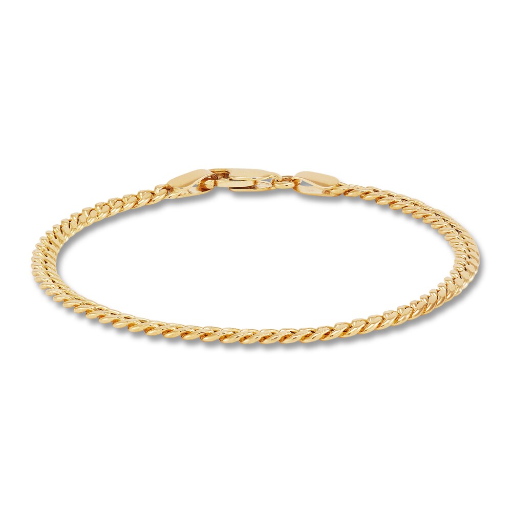 Children's Hollow Miami Cuban Link Bracelet 14K Yellow Gold 6" 3RKuHvaG