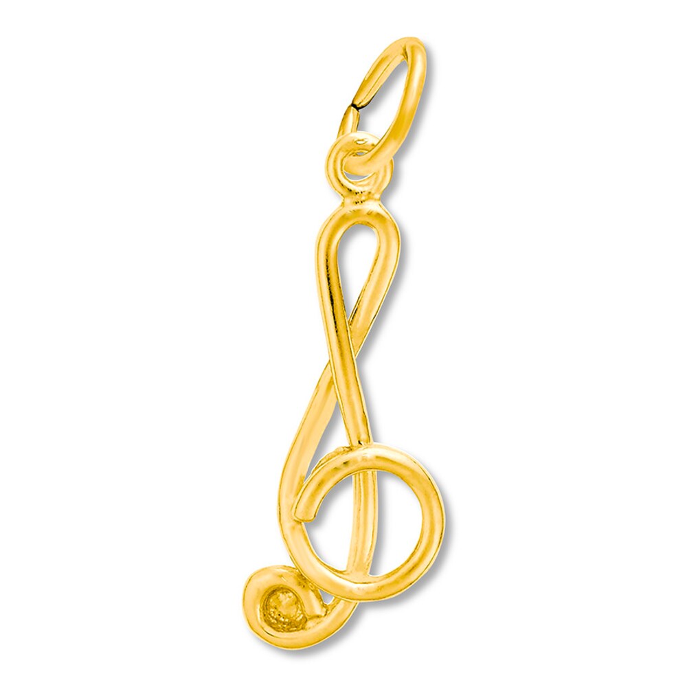 Treble Clef Charm 14K Yellow Gold 3WfjtX3q