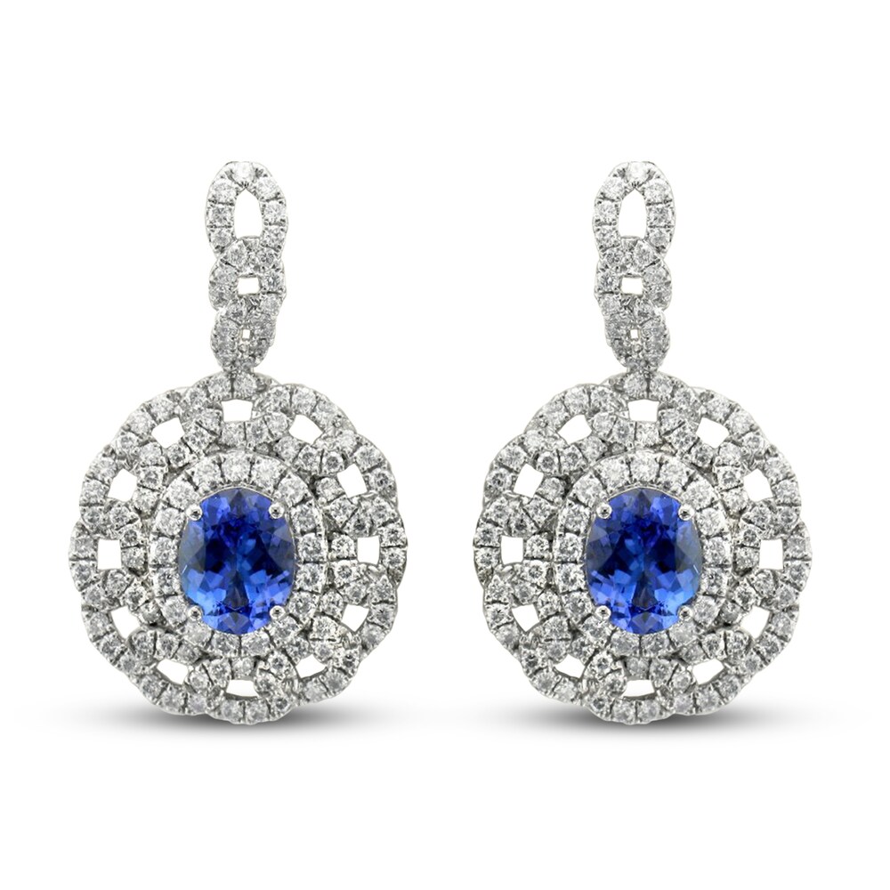 Le Vian Couture Tanzanite Earrings 2-3/4 ct tw Diamonds Platinum 3g6pkD4Z