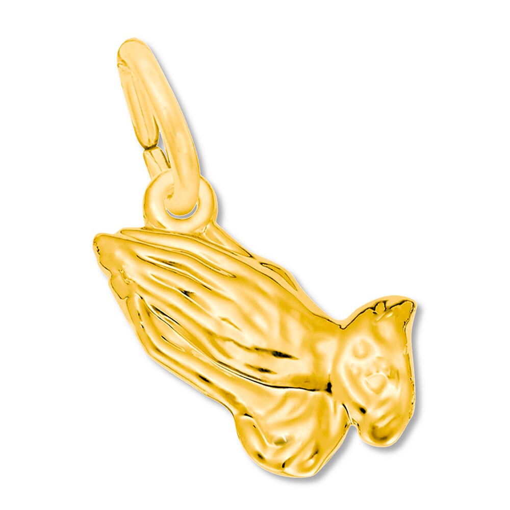 Praying Hands Charm 14K Yellow Gold 3zNLxhhW [3zNLxhhW]