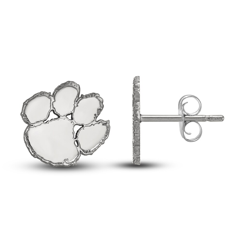 Clemson University Stud Earrings Sterling Silver 419NjiUM