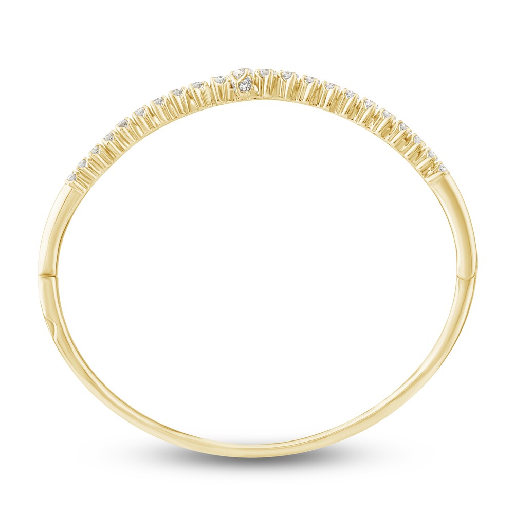 Diamond Bangle Bracelet 1-1/2 ct tw Round 14K Yellow Gold 41dqD9Z9