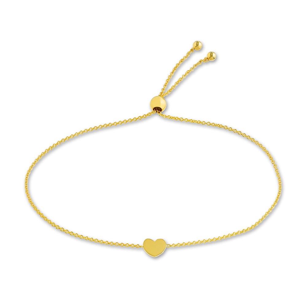 Heart Center Bolo Bracelet 14K Yellow Gold 45LSWNUm