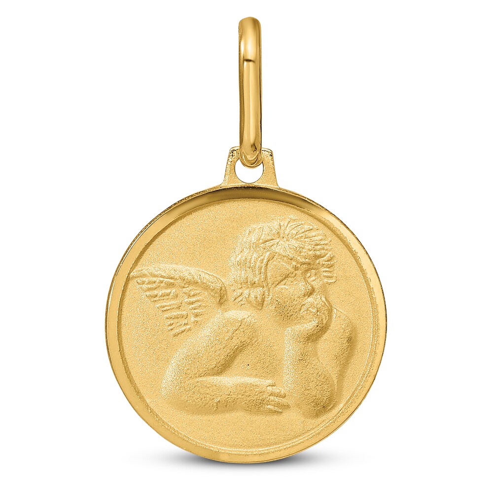 Polished Angel Charm 14K Yellow Gold 49PLLVPx