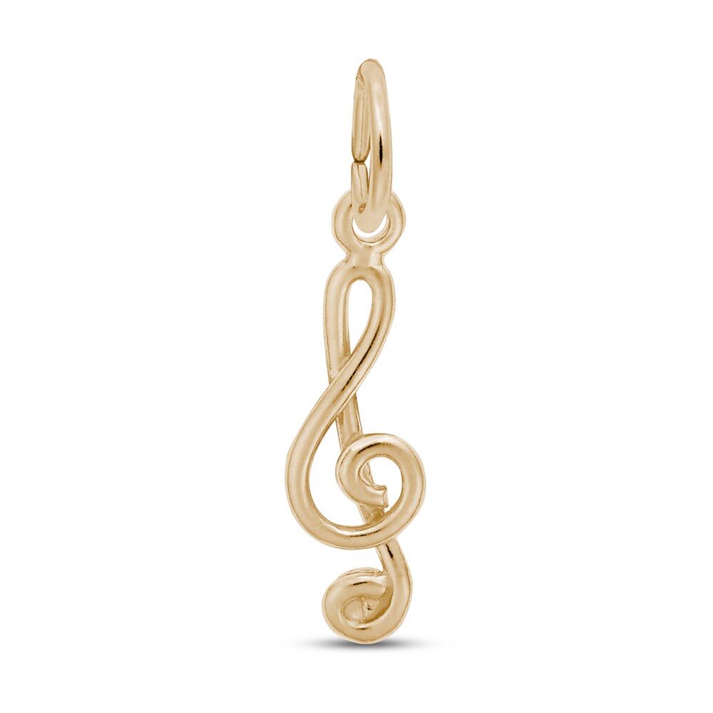 Treble Clef Charm 14K Yellow Gold 4D5ULAmQ