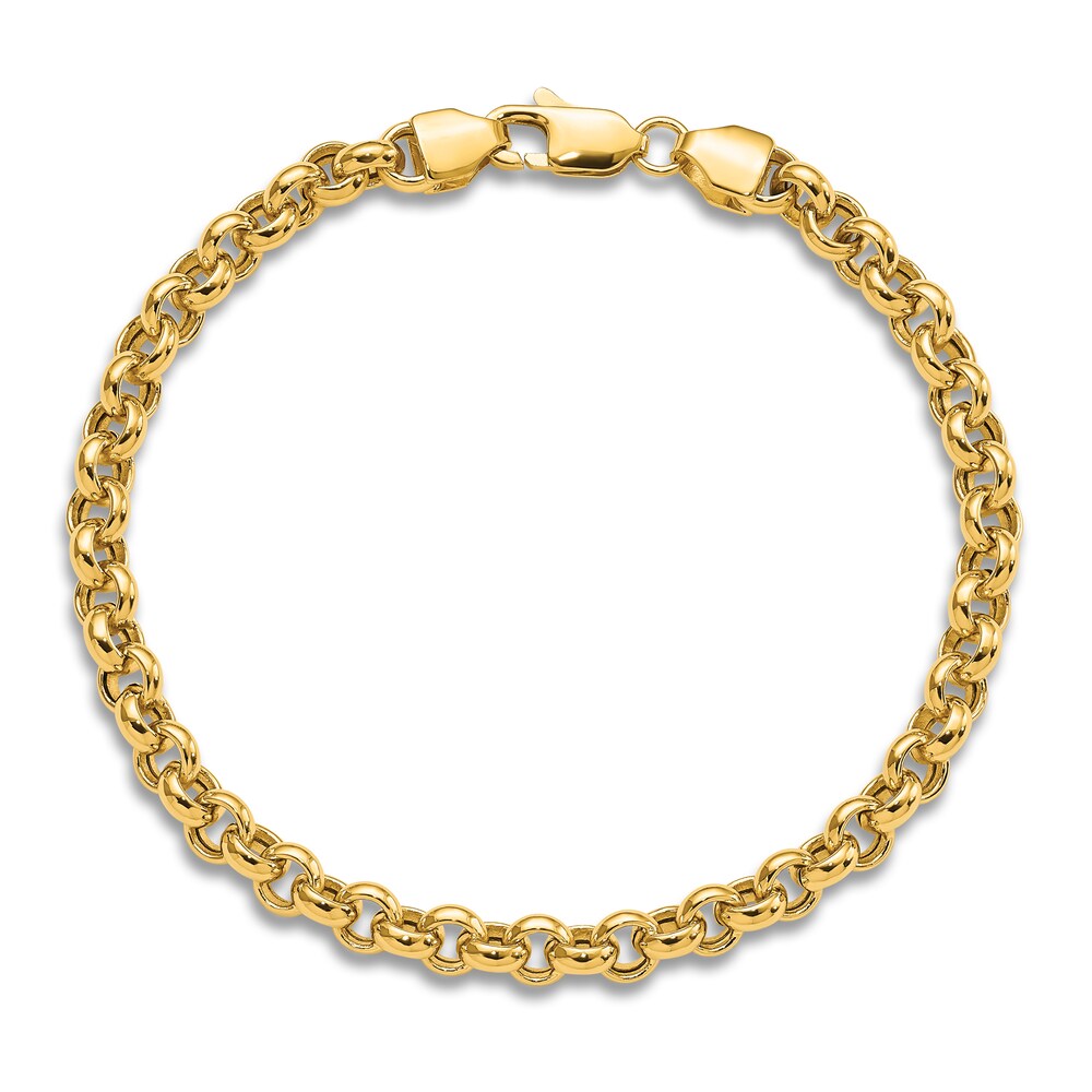 Rolo Link Bracelet 14K Yellow Gold 4PJAKNbb