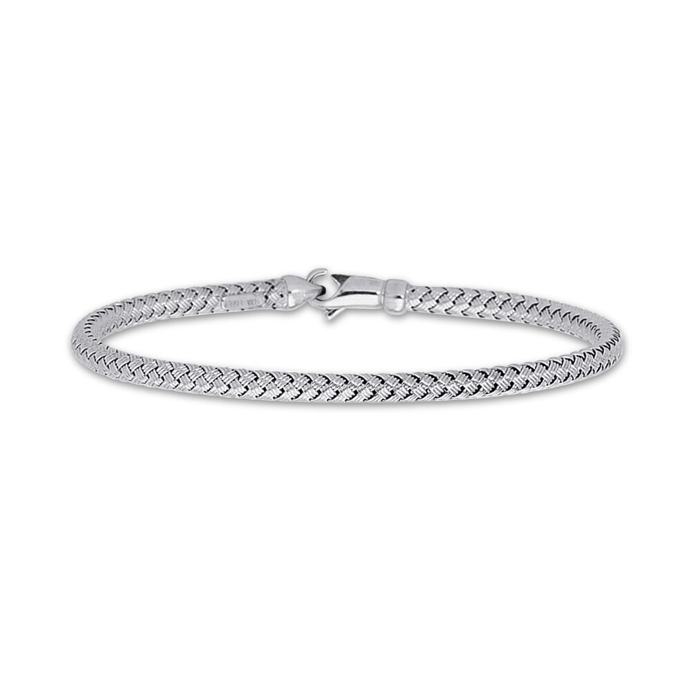 Weave Bracelet 14K White Gold 7.25" 4VPkPwid