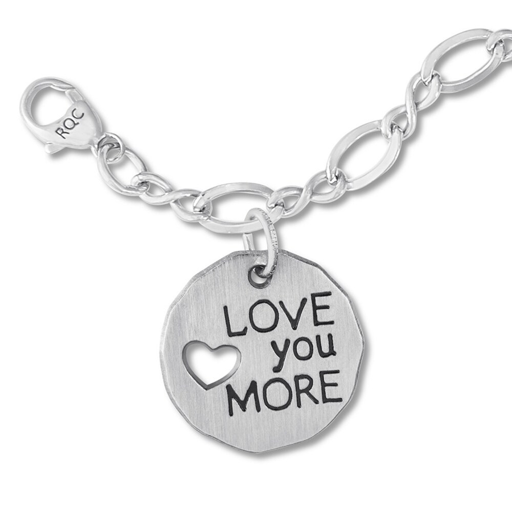 Love You More Bracelet Sterling Silver 7" 4bGM9hTZ