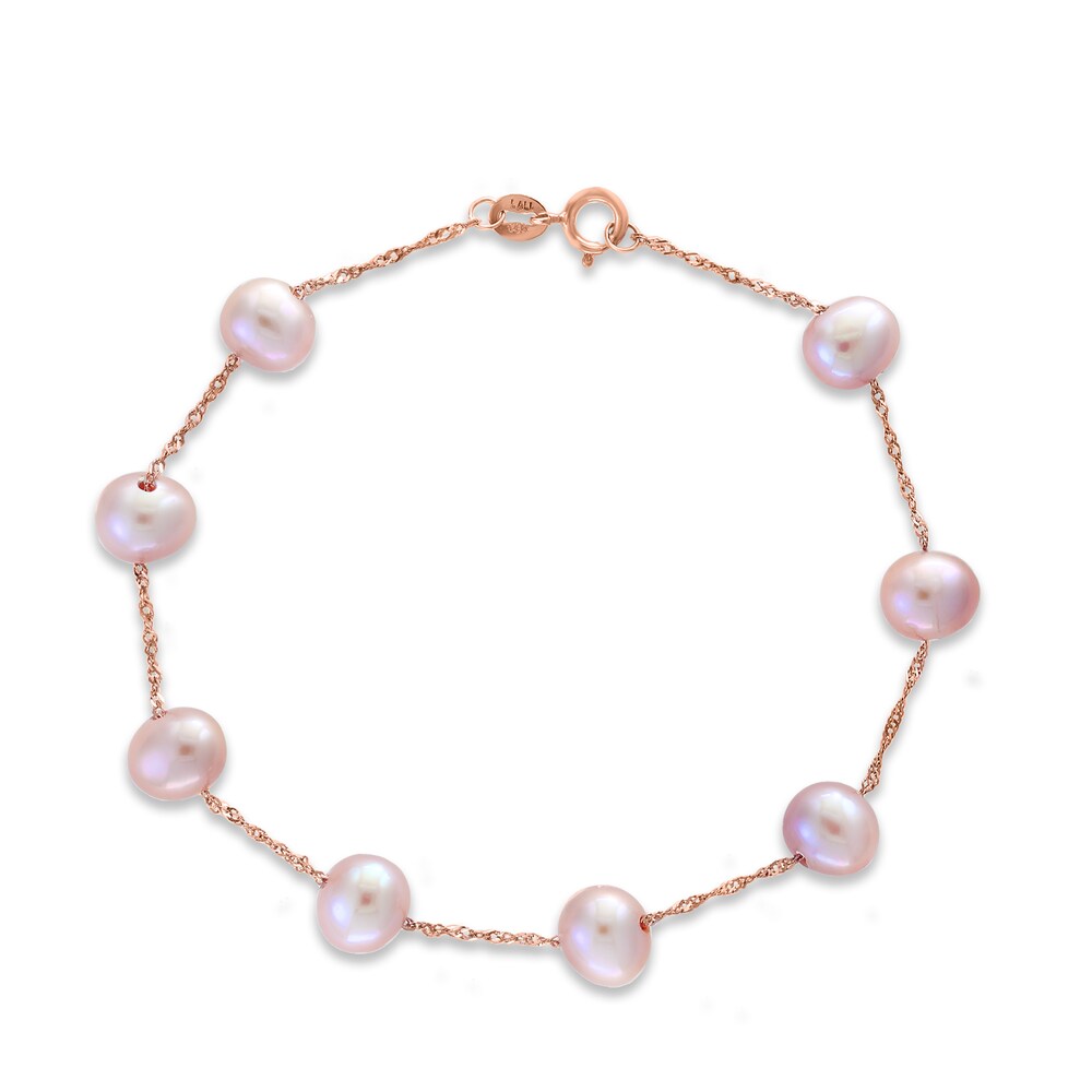 LALI Jewels Cultured Freshwater Pearl Bracelet 14K Rose Gold 4gnBieBu