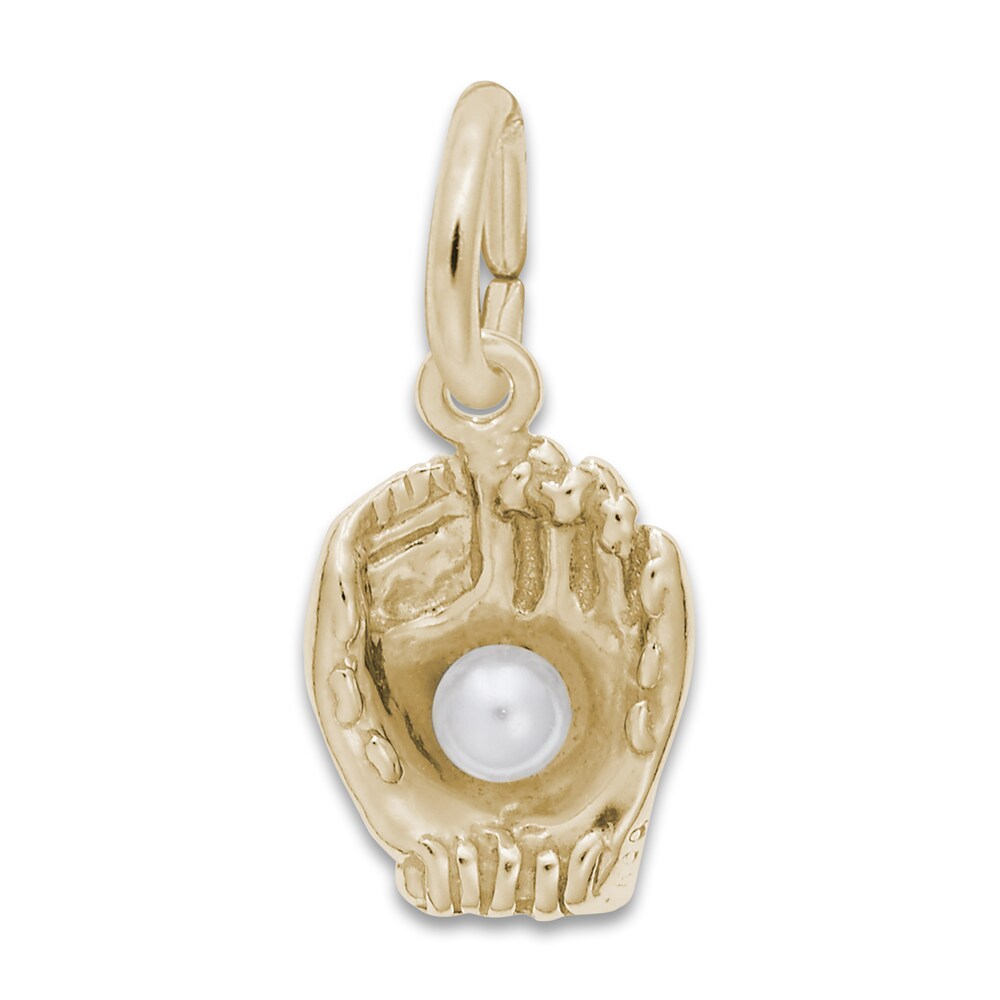 Baseball Glove & Ball Charm 14K Yellow Gold 4ndb2UYU