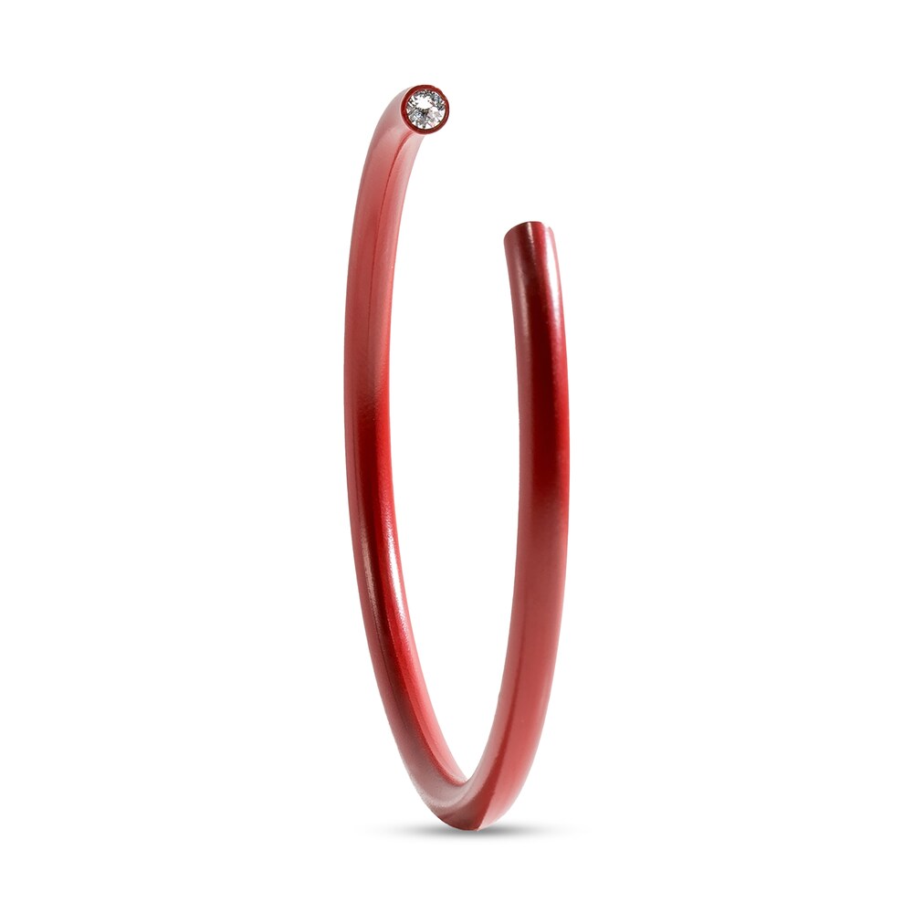 Stella Valle Color Bangle Bracelet Red Matte Ceramic Over Brass 4ocxpSIz