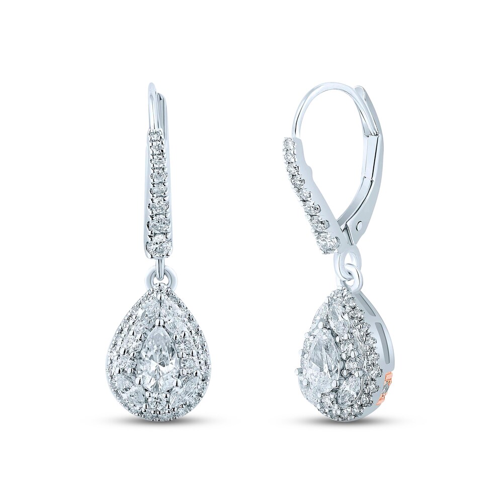Pnina Tornai Diamond Earrings 1 ct tw Pear-shaped/Round/Marquise 14K White Gold 53lJW5kh