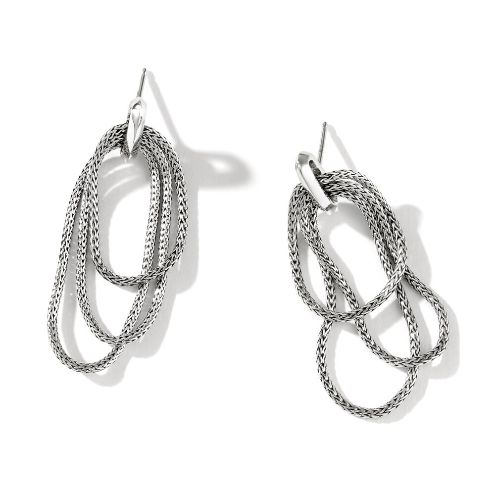 John Hardy Classic Chain Drop Earrings Sterling Silver 5TZPICfT