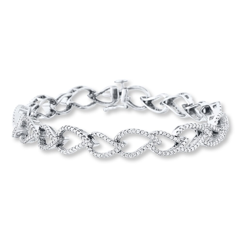 Diamond Bracelet 1-1/2 ct tw Round-cut 14K White Gold 5UsEQcOU