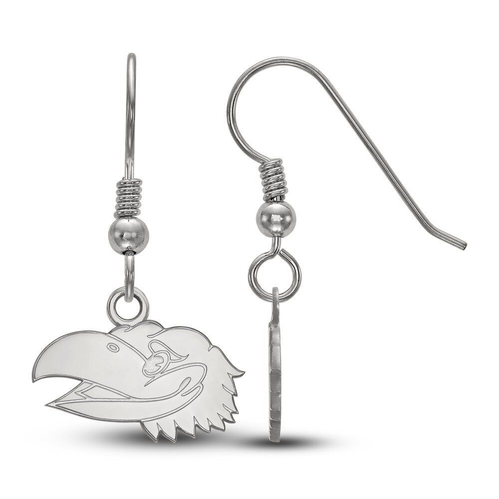 University of Kansas Dangle Earrings Sterling Silver 68IU6N0C